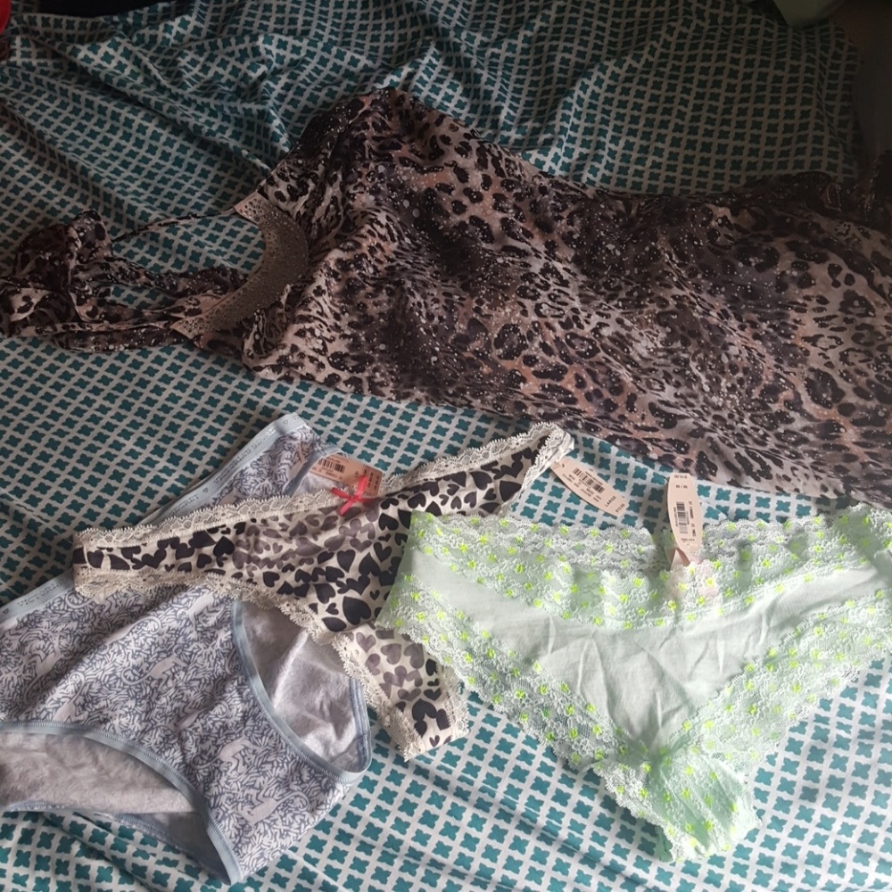 3 panties NWT 1 pj lingerie style dress